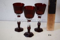 Glasses ruby glass