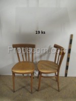 Varnished wooden chairs