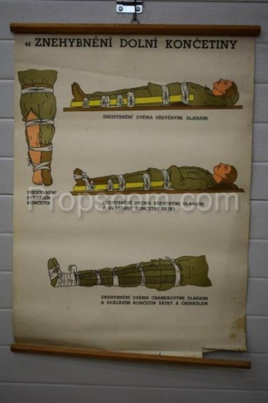 School poster - Immobilization of the lower limb