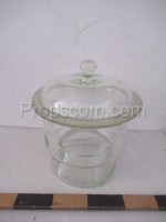 Glass tray with lid