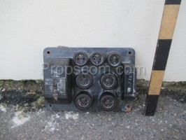 Electrical panel: circuit breaker, sockets, switch