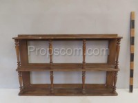 Wooden shelves