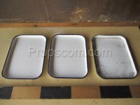 Enameled storage trays