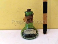 Green glass flask