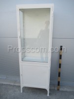 White glass cabinet