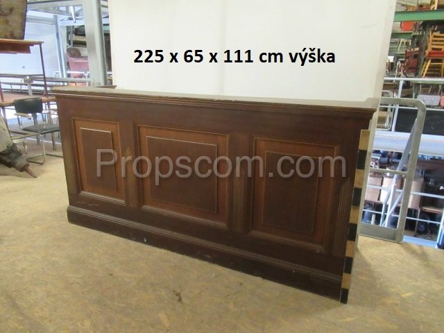 Wooden sales counter