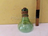 Green glass flask