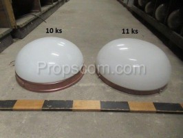 Ceiling light copper milk glass