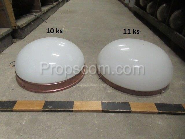 Ceiling light copper milk glass