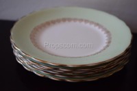 Cups with dessert plates