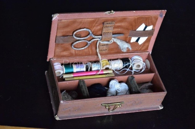 Box with sewing