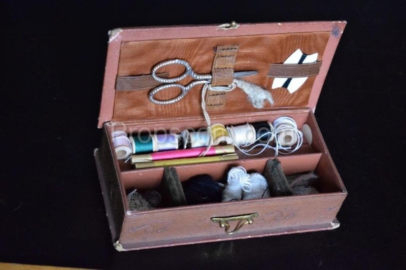 Box with sewing