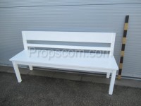 White lacquered wooden bench