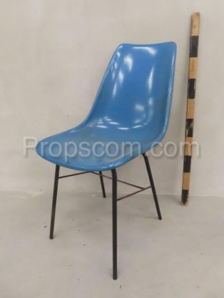 Blue fiberglass chair