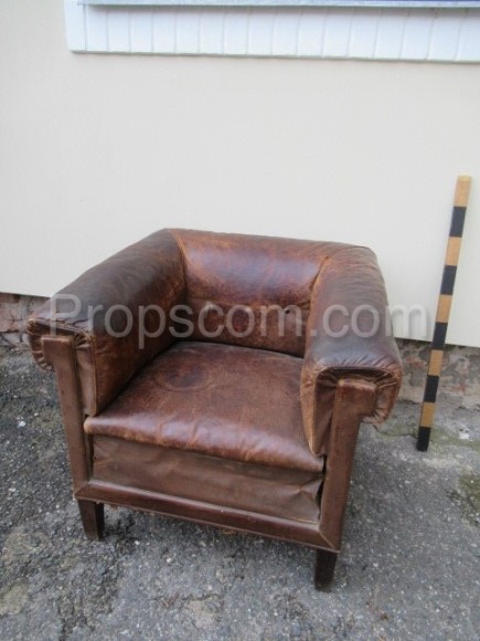 Leather sofa with armchairs