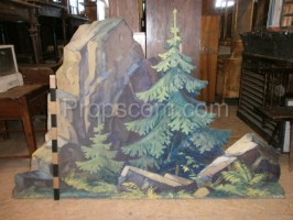 Spruce at the rock garden - theatrical scenery