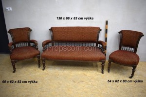 Sofa with armchair and chair