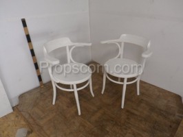Židle bílé lakované dřevěné