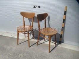 Varnished wooden chairs