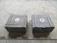 Wooden military box Red Cross