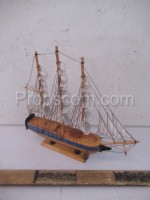 Historic wooden sailboat