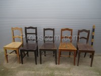 Wooden different chairs