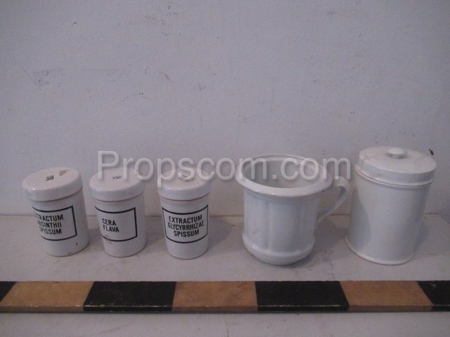 Different porcelain jars