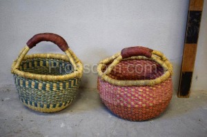 Colorful wicker baskets