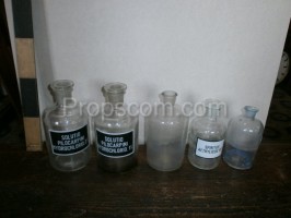 Bottles with ground glass narrow neck mix