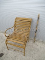 Garden chair wood metal brown