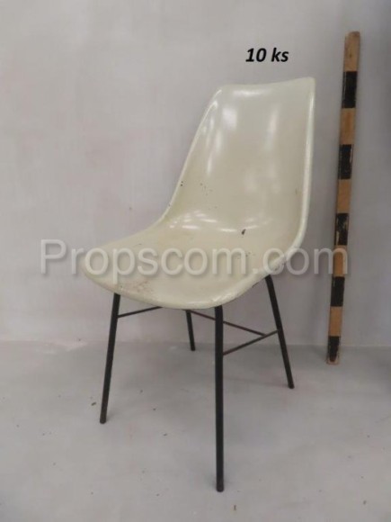 Grey fiberglass chair