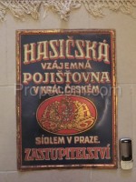 Plechová cedule: Hasičská pojišťovna