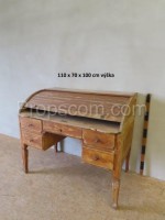 Desk with blind