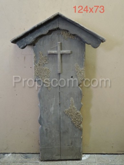 Wooden tombstone