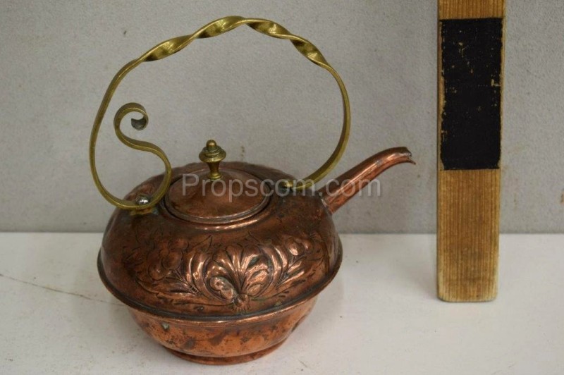 Teapot copper and brass