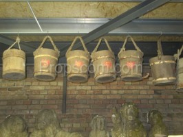 wooden buckets