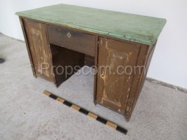 Psací stůl dřevěný zelená deska