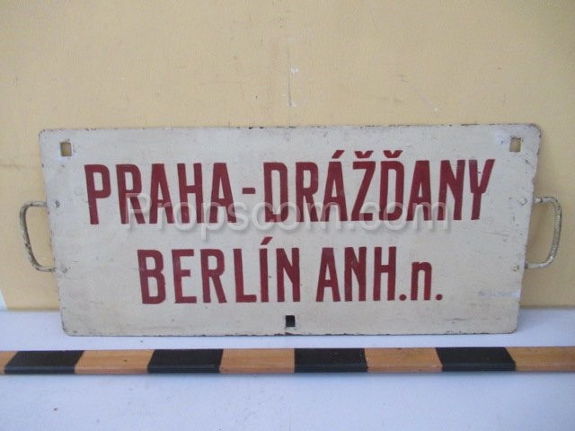 informační cedule: Praha - Drážďany - Berlín AHN.n.