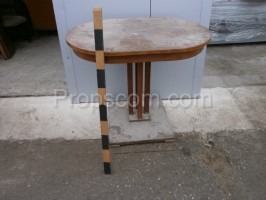 Wooden oval table