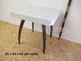 Konferenční stolek bílo-černý