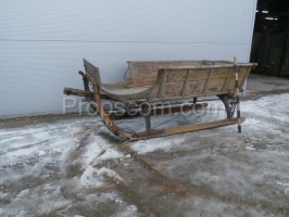 Cargo wooden sled for horse-drawn carriages
