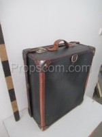 Leather travel suitcase