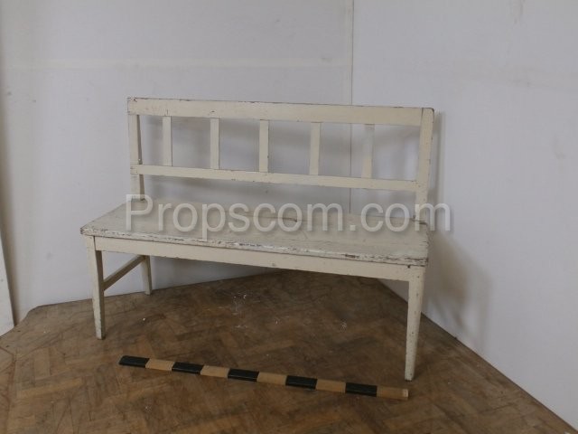 White smaller bench