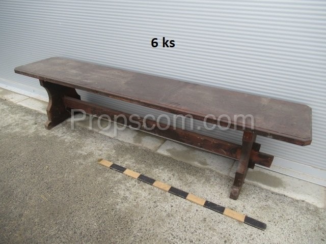 Wooden brown bench