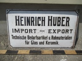 Deutsches Werbeschild Henrich Huber