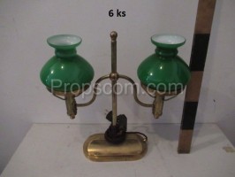 Table lamps brass green