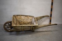 Wooden wheelbarrow