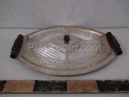 Silver tray with bowl