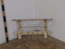 Wooden white shelf with hangers