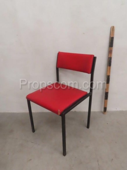 Leatherette metal chair